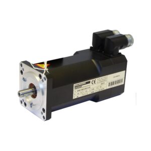 This 6SM37M-6000-G-09 brushless servo motor is a 6 pole, sinusoidally wound motor made by Kollmorgen Seidel and is fitted with a 24V Brake, keyway and resolver. The motor has a 400V winding making it suitable for use with servo drives providing up to 600Vdc bus voltage. This motor will, however, operate on 300V DC up to 3000rpm.